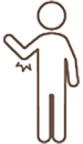 肘が痛いイラスト
