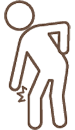 膝が痛いイラスト
